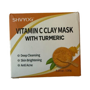 SHVYOG Vitamin C Clay Mask with Turmeric 150g Deep Cleansing Brightening New